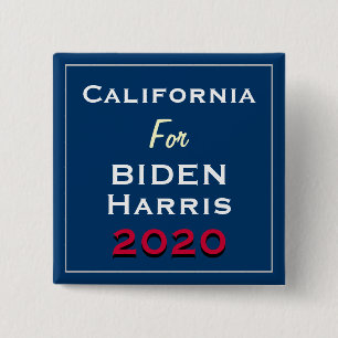 KLIFORNIEN FÖR BIDEN HARRIS 2020 Square-knapp Knapp