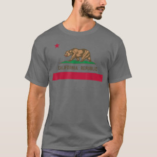 KLIFORNIEN STATLIG FLAGGA GRIZZLY BEAR CALI DISTRE T SHIRT