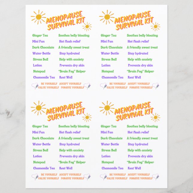 Klimakterieöverlevnadskit utskrivbart (Framsida)