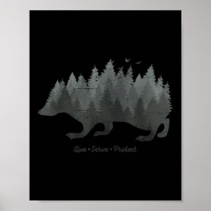 Klimat Miljöskydd I Natur Igelkott Poster