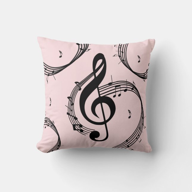 Klimataktisk G Clef Music Rosa Kudde (Framsida)