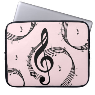 Klimataktisk G Clef Music Rosa Laptop Fodral