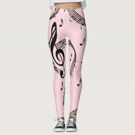 Klimataktisk G Clef Music Rosa Leggings