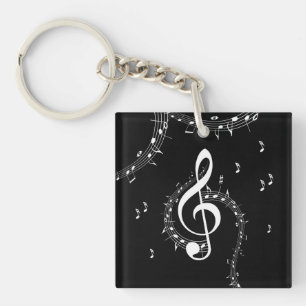 Klimataktisk G Clef White Music på Black