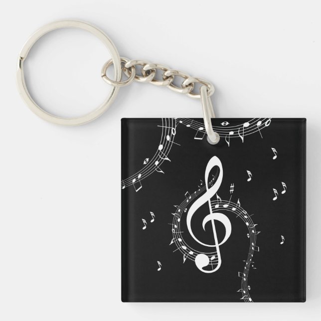Klimataktisk G Clef White Music på Black (Framsidan)