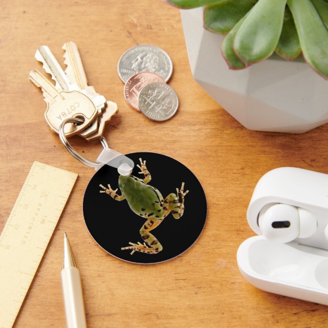 Klimatande Arizona Träd Frog-foto över svart Nyckelring (Skrivbord)