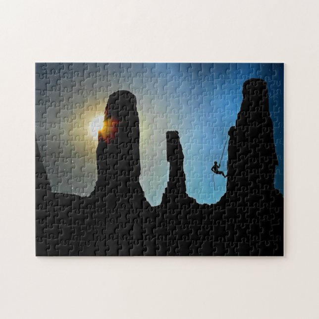 Klimatande av bergsklätter Idrott Bergning Pussel (Horisontell)