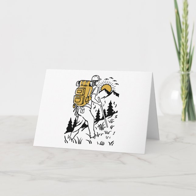 Klimatande av vandrande berg kort (Framsida)