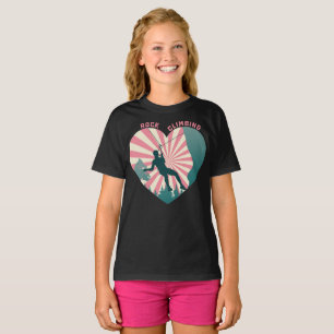 Klimatande flicka i sten, klimat och älskare t shirt