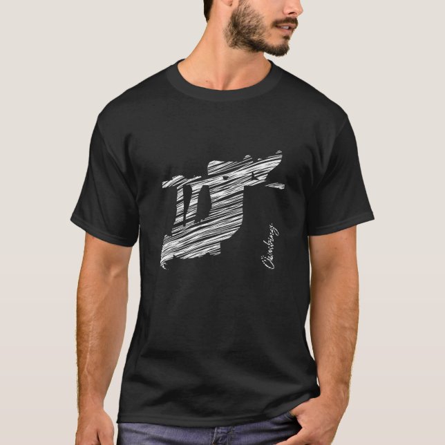 Klimatande silhuetterberg 4 t shirt (Framsida)