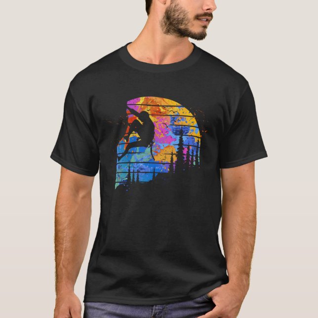 Klimatande sten-grafik t shirt (Framsida)