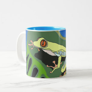 Klimatande Träd Frog Två-Tonad Mugg