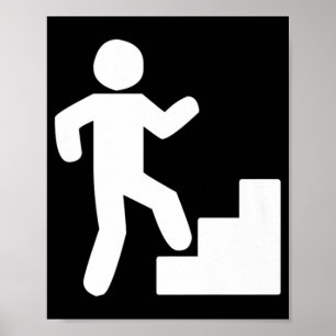 Klimatande Trappor-utskrift Poster