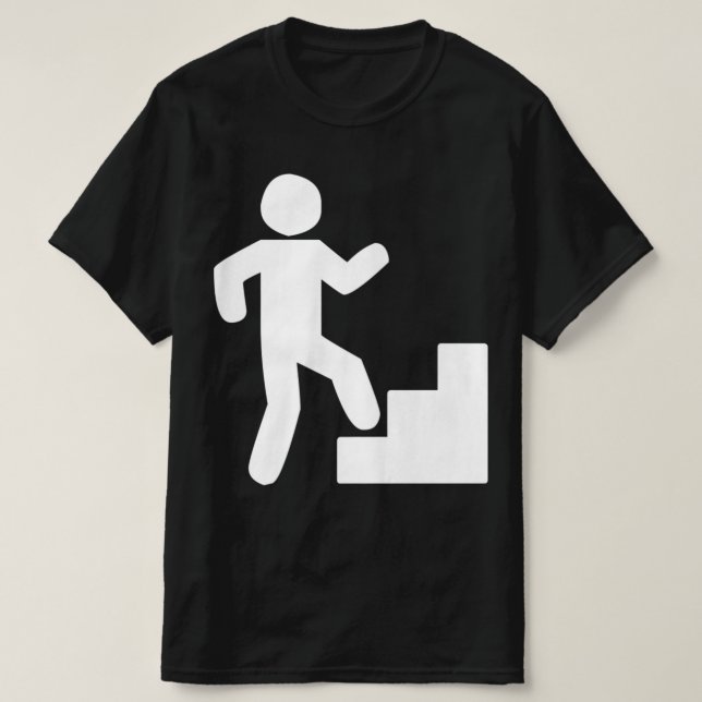 Klimatande Trappor-utskrift T Shirt (Design framsida)