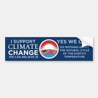 KlimatÄndring-Ja kan vi den Obama skämtbildekalen Bildekal
