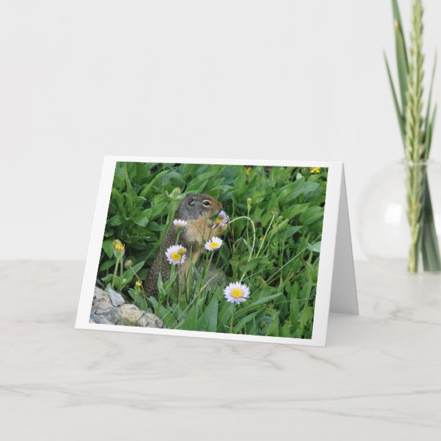 Klimatanteckningskort för natur tack kort (Framsida)