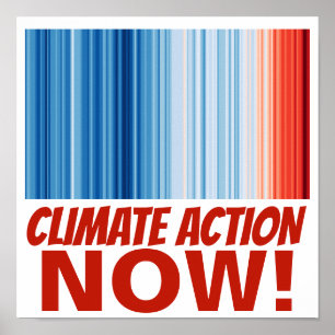 Klimatåtgärder NU! Global uppvärmningsmiljö Poster
