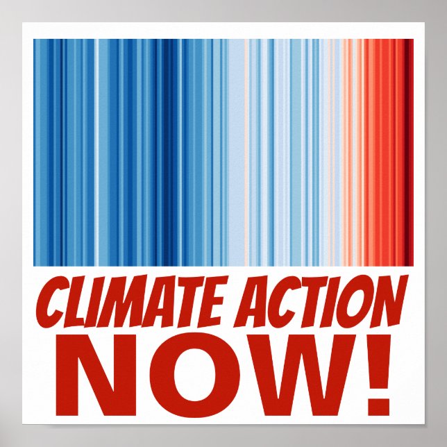 Klimatåtgärder NU! Global uppvärmningsmiljö Poster (Framsidan)