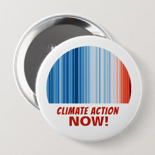 Klimatåtgärder nu! Global Warming Rand Huge Knapp