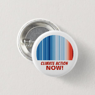 Klimatåtgärder nu! Global Warming Rand Knapp
