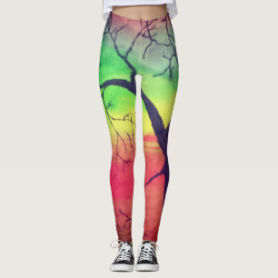 Klimatbalar i Träd Grenar Leggings