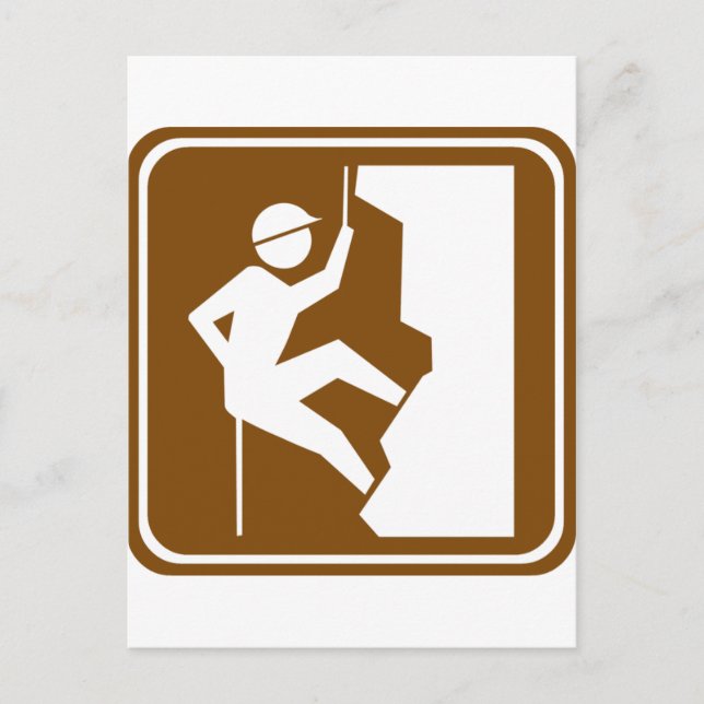 Klimatbaneskylt i sten vykort (Framsida)