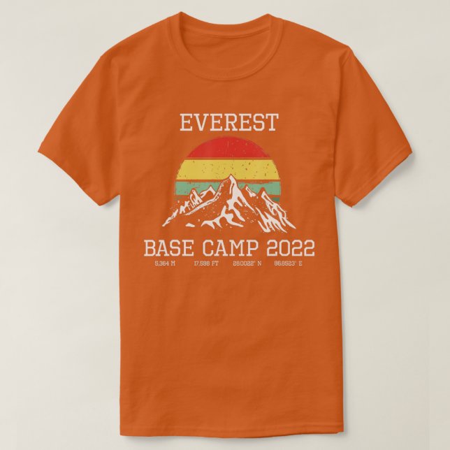 Klimatbasens Camp Mount Everest South 0 Hik T Shirt (Design framsida)