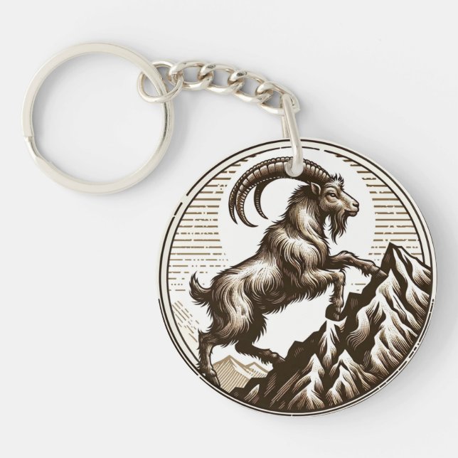 Klimatberget Goat Capricorn Birthday Zodiac (Framsidan)