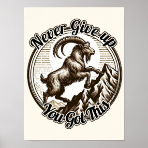 Klimatberget Goat Capricorn Birthday Zodiac Poster