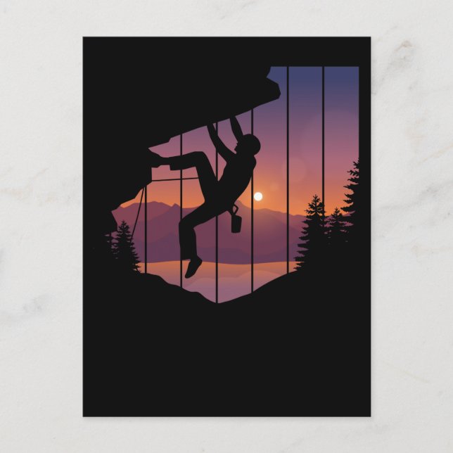 Klimatberget i Manar vid sten Vykort (Framsida)