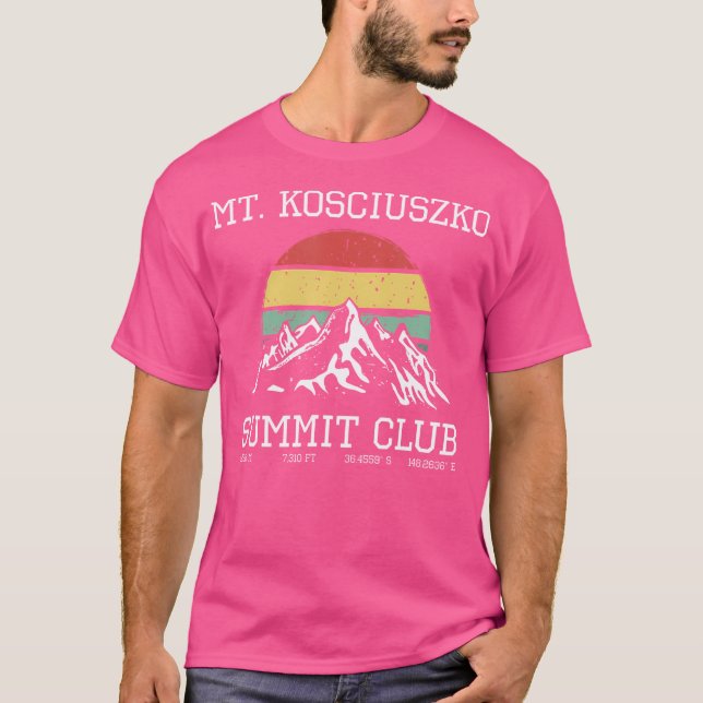 Klimatberget Kosciuszko-toppmötet Klubb Sol Austra T Shirt (Framsida)