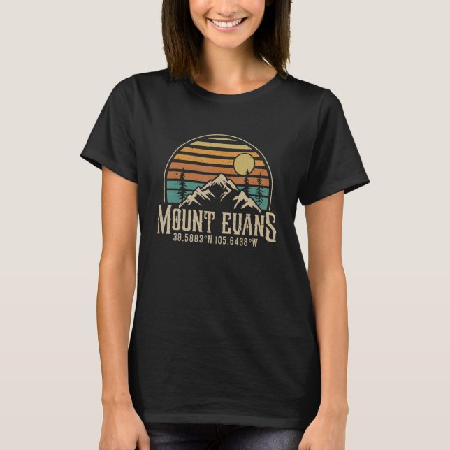 Klimatberget Mt Evans Colorado Hiking Mountain E T Shirt (Framsida)