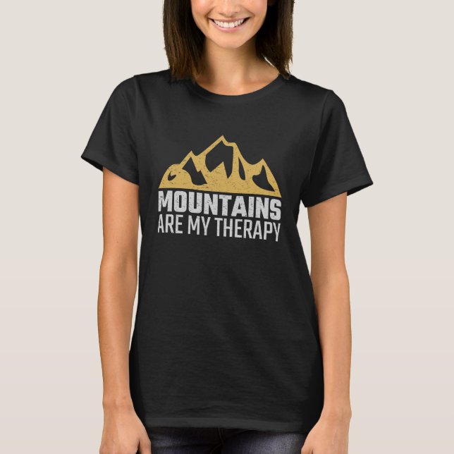 Klimatberget sten: Hiking Wanderer T Shirt (Framsida)