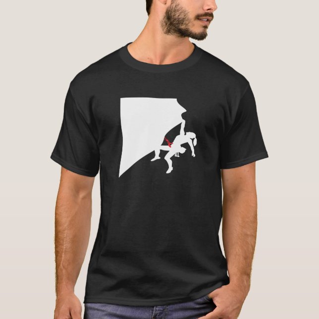 Klimatbergsflicka White Silhouette T Shirt (Framsida)