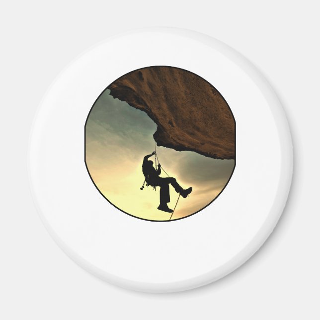Klimatbergsman vid solnedgången magnet (Framsidan)