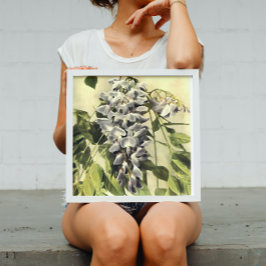 Klimatblåsning av vinstervinets akrylmålning poster