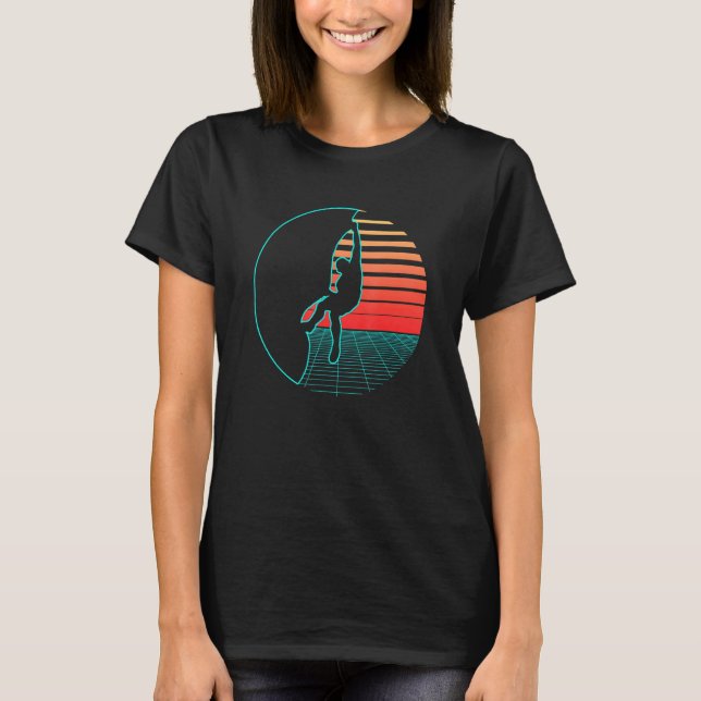 Klimatet Boulderi i sten vid klimatet i Retro Wall T Shirt (Framsida)