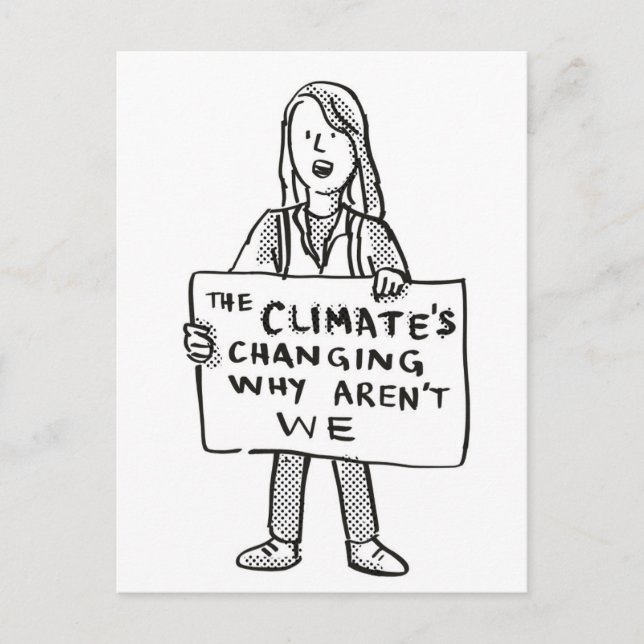 Klimatet förändras ju.. vykort (Framsida)