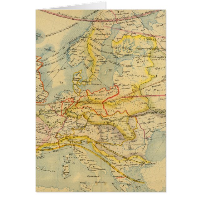 Klimatet i Europa Karta Hälsningskort (Framsidan)