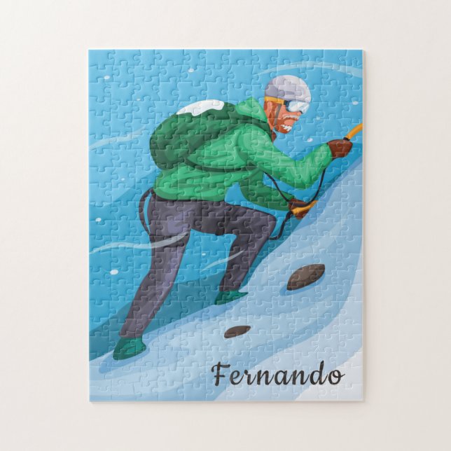 Klimatet i Snö Extreme Winter Sport Namn Pussel (Vertikal)