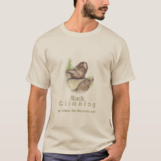 Klimatet i sten där marmoter är, naturen, idrotten tee shirt (Framsida)