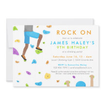 Klimatet i sten Födelsedagsfest inbjudan - Sten på