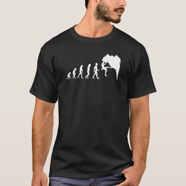 Klimatet i sten för Sten Klimatflober Funny Evolut T Shirt (Framsida)