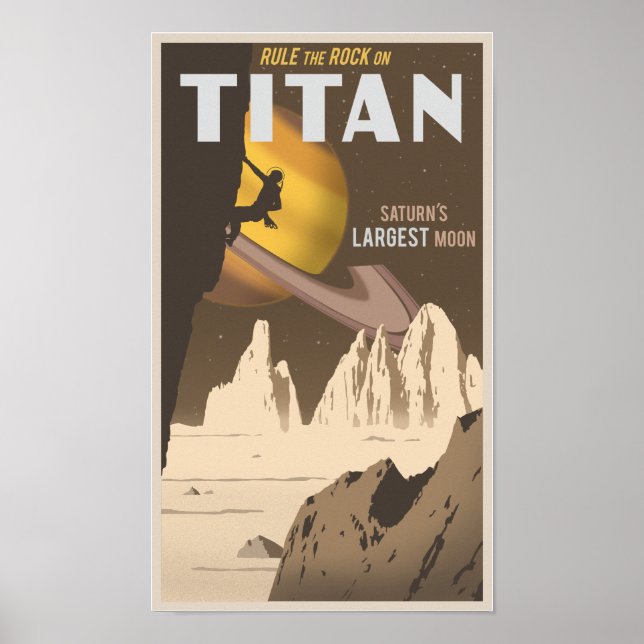 Klimatet i sten på Titan, måne på lördagen Poster (Framsidan)