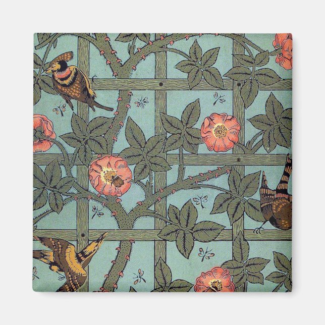 Klimatet Ro & Small Bird, William Morris Magnet (Framsidan)