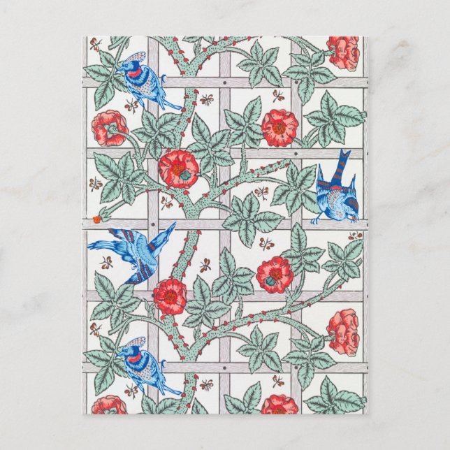 Klimatet Ro & Small Bird, William Morris Vykort (Framsida)