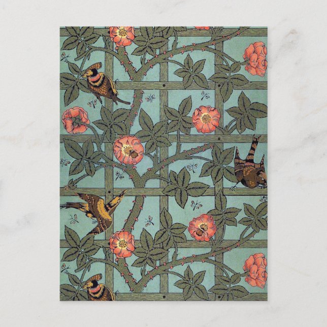 Klimatet Ro & Small Bird, William Morris Vykort (Framsida)