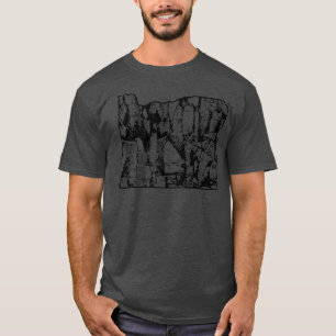 Klimatet sten vid klimatet i Oregon Sten Karta T Shirt