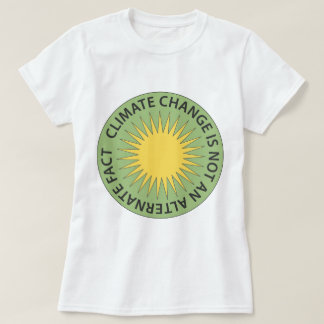 Klimatförändring är inte ett omväxlande faktum tee shirt
