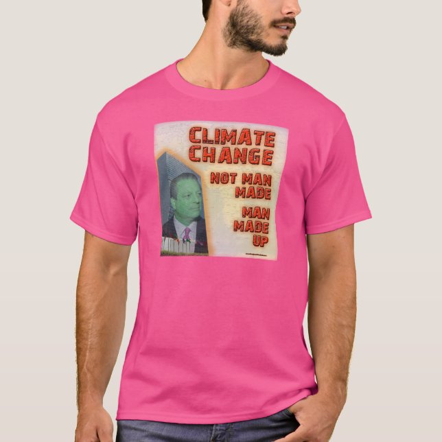 Klimatförändring är konstgjort övre tee (Framsida)